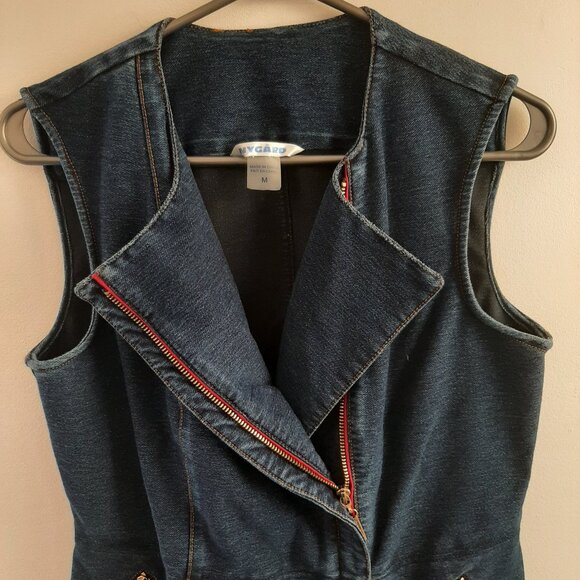 NYGUARD sleeveless vest Jacket Jeans For Woman Medium - Picture 6 of 10